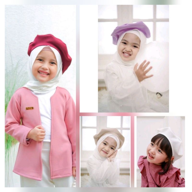 Topi Baret Anak Perempuan 0-6 Tahun - Topi Lucu Baby Cewek - Topi Anak Lucu - Aksesoris Anak Lucu to