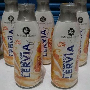 ORIGINAL LERVIA SABUN SUSU CAIR PLUS HONEY 250 ML / SABUN MANDI SUSU LERVIA PLUS HONEY