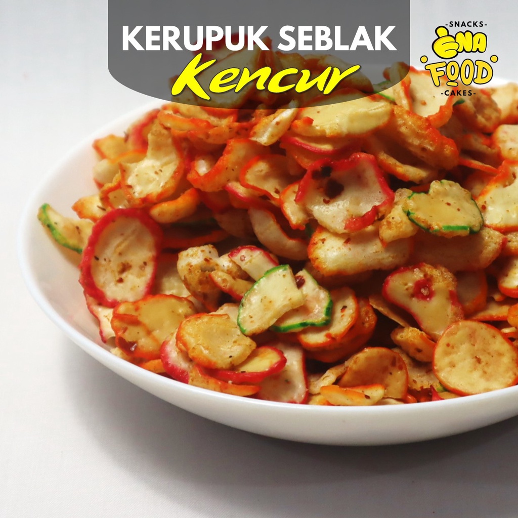 

KERUPUK SEBLAK Kering Bantat Warna Warni Rasa Kencur - Enafood