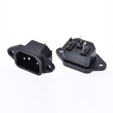 Soket AC Inlet 3P 3 Pin 2 Pin Angka 8 Socket PC Male - Laki
