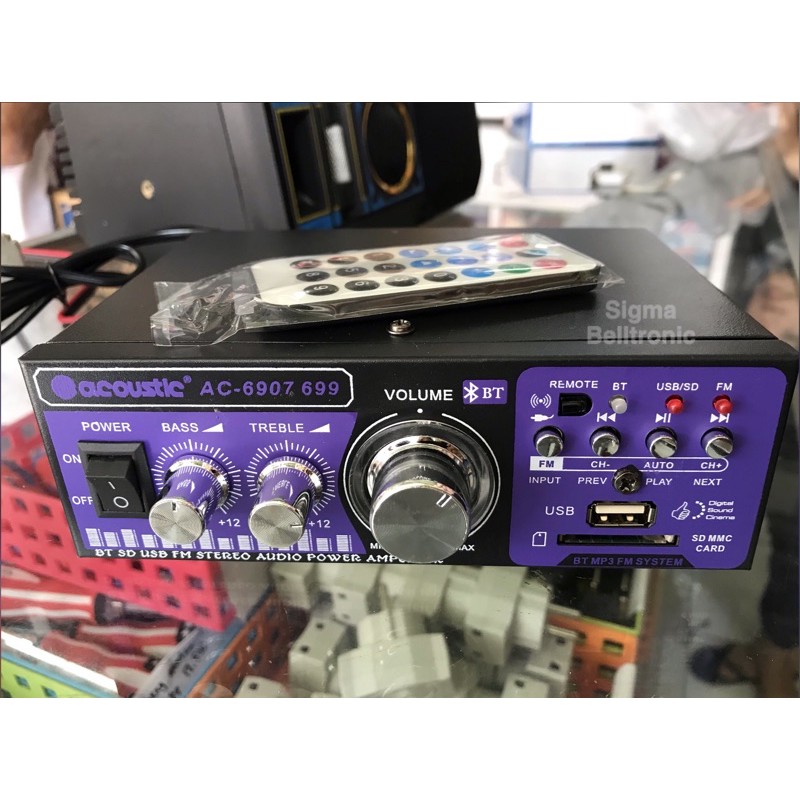 Amplifier Acoustic Radio, USB, Bluetooth bisa untuk mobil / dalam ruangan