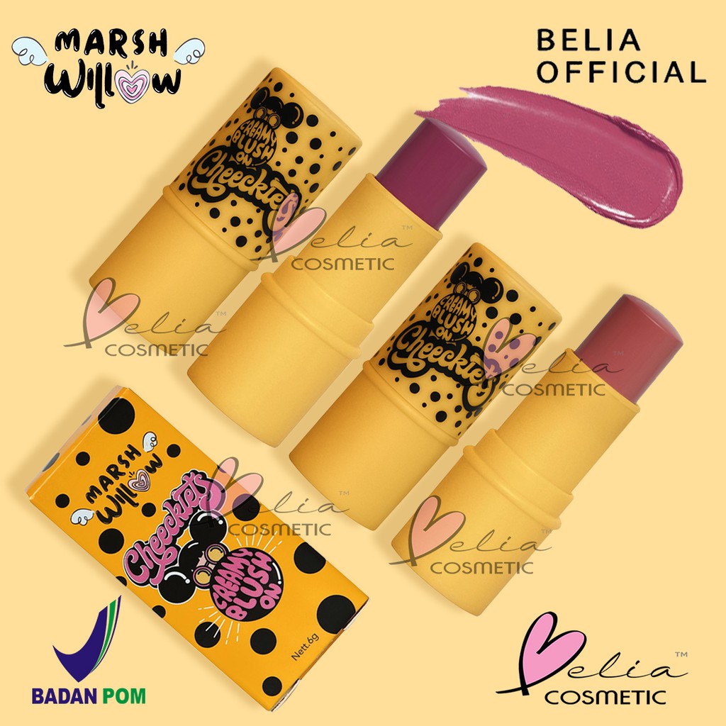 ❤ BELIA ❤  MARSHWILLOW Cheeklets Creamy Blush On Stick 6gr ✔️BPOM | perona pipi stik cheeklet