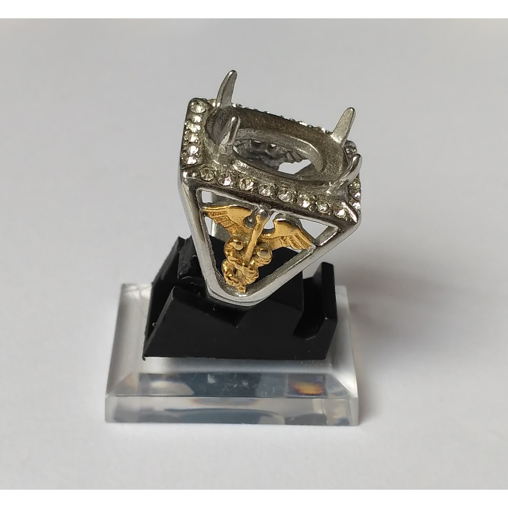 AWS Kode T10 - Emban, Cangkang Cincin Akik - Batu Mulia Titanium Import Motif Spesial Seperti Foto