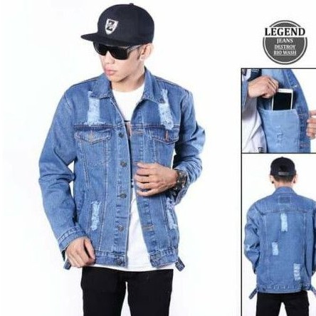 Jaket motif sobek Legend of Denim