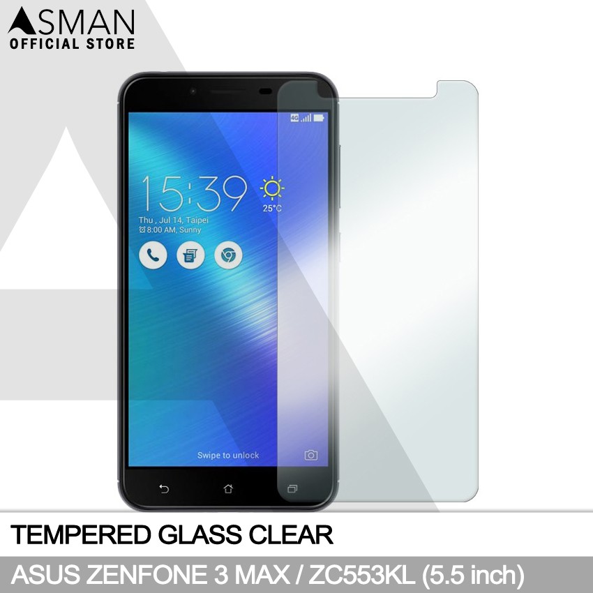 Tempered Glass Asus Zenfone 3 Max / ZC552KL (5.5&quot;) | Anti Gores Pelindung Layar Kaca - Bening