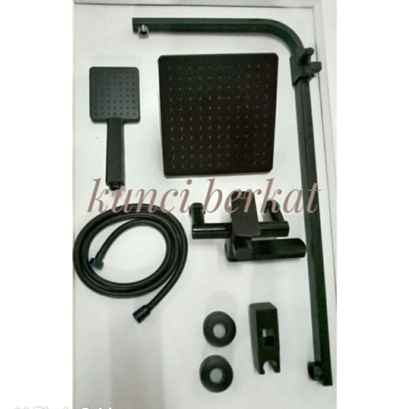 Shower coloum hitam kotak komplite/3 in 1/ Hot and Cold/Sower Black/Minimalis