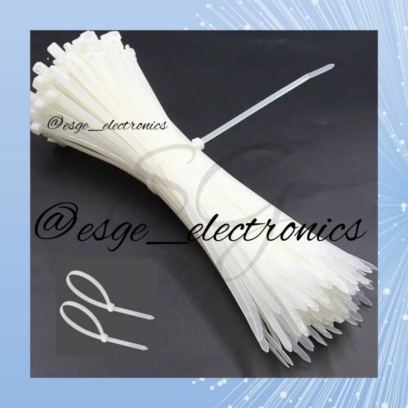 KABEL TIES 2.5 X 150 mm CABLE TIES NILON NYLON KABEL TIS KABEL TI PENGIKAT KABEL HITAM PUTIH CABLE TIE JET PENGIKAT PLASTIK MAKANAN PERAPIH SEGEL MAKANAN SAMBUNGAN SELANG PENGIKAT SELANG PENYAMBUNG SELANG PENGUNCI RAPAT KABEL SERUT INSULOCK CABLE