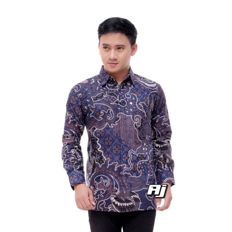 JAYANEGARA batik pria lengan panjang Non Furing Bahan Katun Sragenan by Kanaya