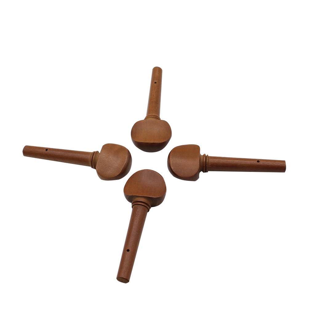 4pcs / lot Tuning Pegs Biola 4 / 4 Lubang Terbuka Bahan Kayu Jujube