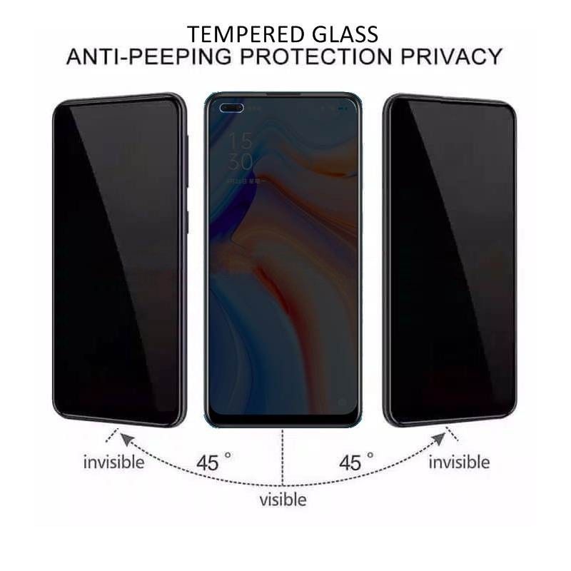 Anti SPY Oppo Reno 4 / Reno 4F / Reno 5 / Reno 6 4G / Reno 7z 5G Tempered Glass Anti SPY Privacy Ant