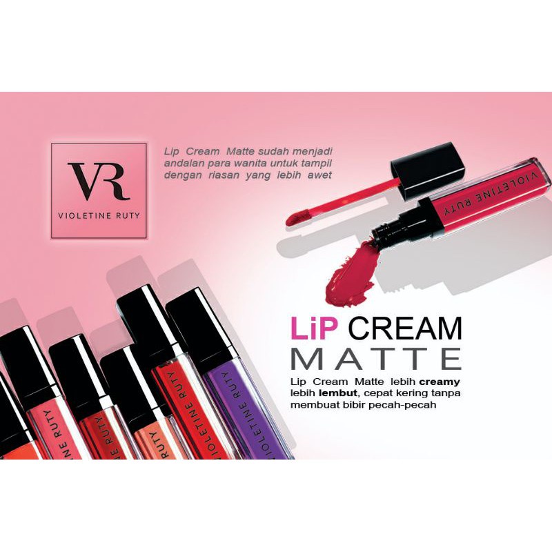 VR Lip Cream Matte | Lipstik Cair | Lip Cream | Violetine Ruty | Lip Cream Matte