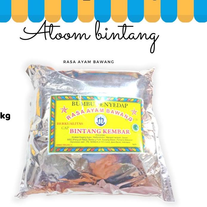 

Terbaru! BUMBU PENYEDAP ATOOM BINTANG RASA AYAM BAWANG 1 KG