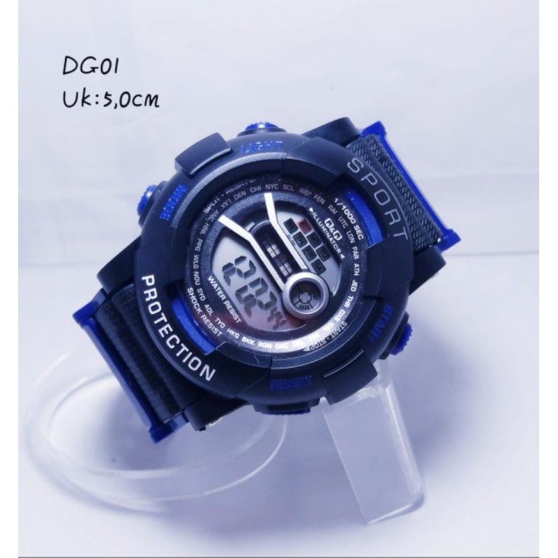 (Cod)Jam Tangan Pria Anak&quot;/Remaja Q&amp;Q Water Resisst Sport Digital Strap Rubber(Dikirim Jakarta)