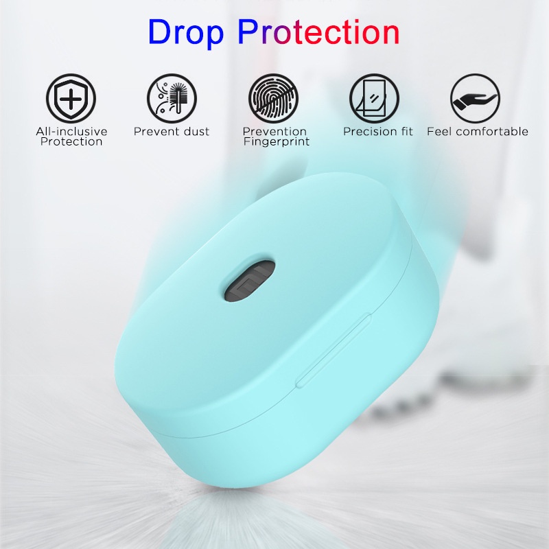 Case Pelindung Headset Wireless Bahan Silikon Lembut Portabel Untuk Redmi Airdots