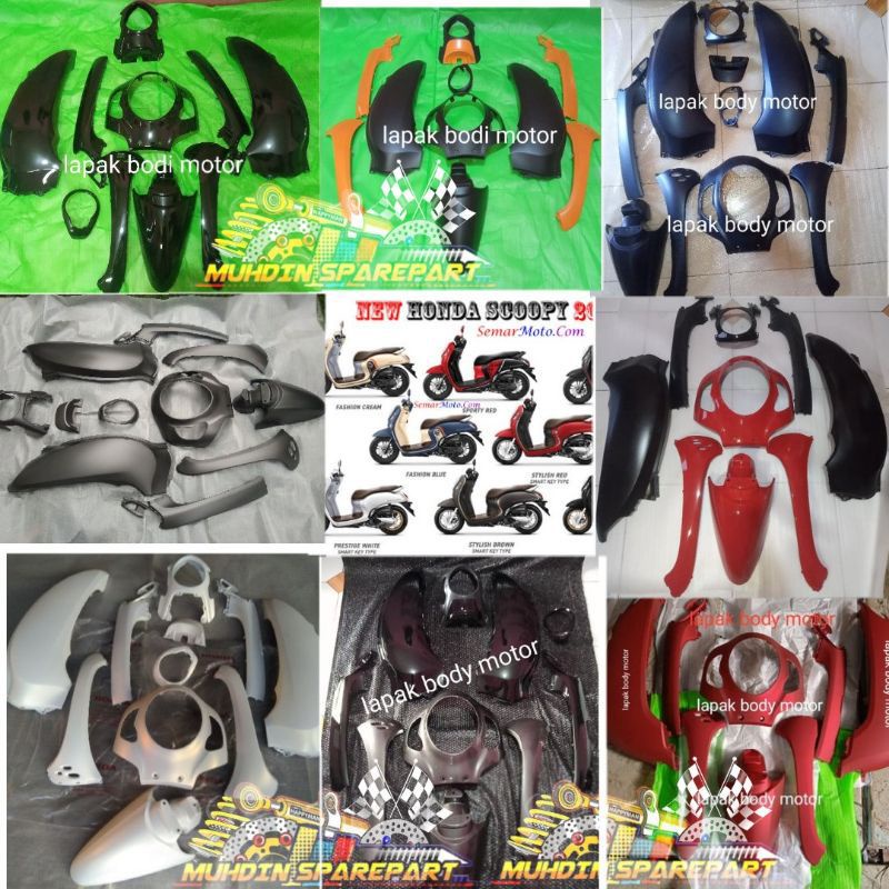 Paketan Full set Body halus scoopy new prestige K2f 2021 2022 putih doff original