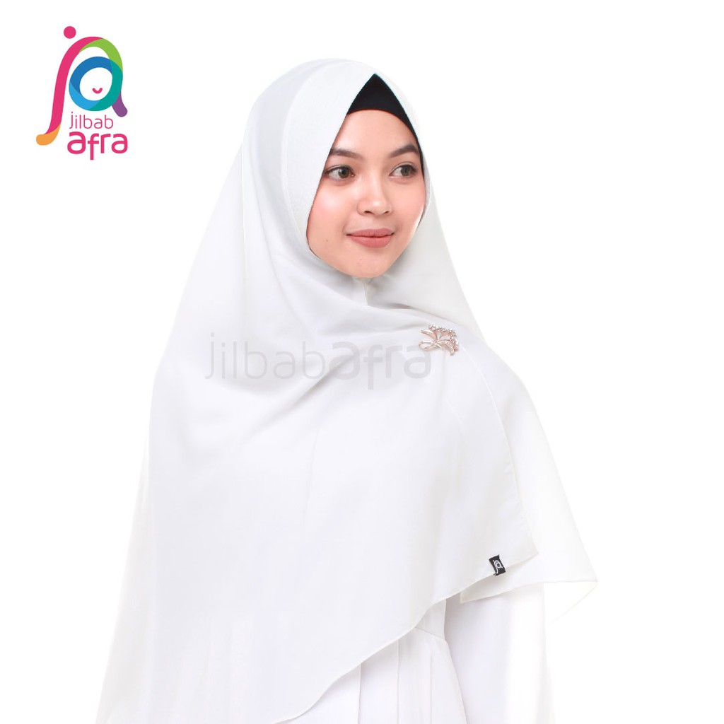 SOFTPED KHIMAR JILBAB AFRA (SOFIYA) WARNA PUTIH