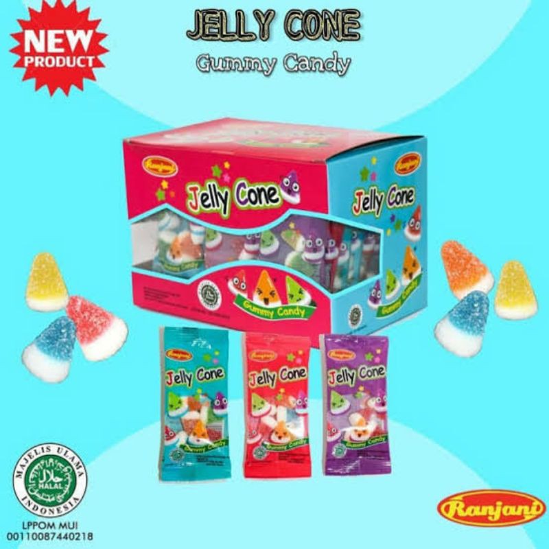 Permen Kenyal Jelly Cone box