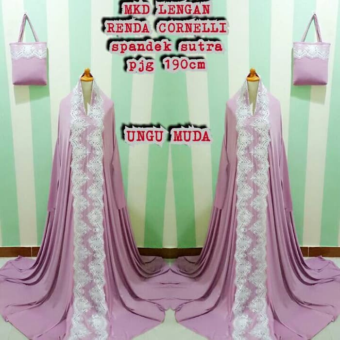 NEW MT MUKENA DUBAI RENDA CORENLLI UNGU LAVENDER | GROSIR MUKENA SURABAYA