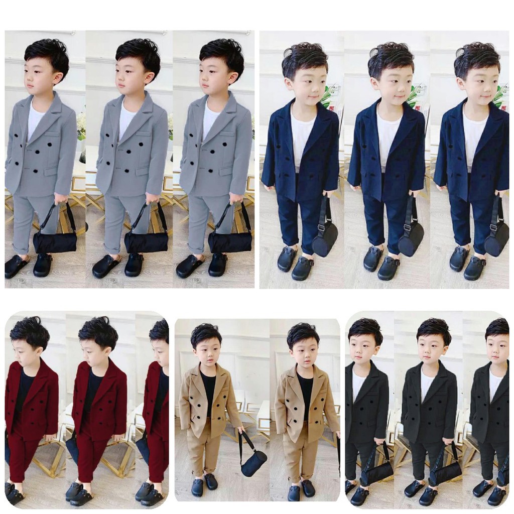KD ST CACA KS baju anak laki-laki Setelan baju Blazer anak umur 23 4 5 6 7 8 tahun pesta anak cowok 