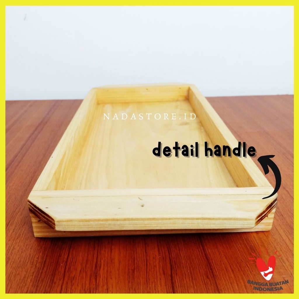 NADASTORE - Nampan Kayu / Tray Wooden Mini , Wooden Serving Tray 30 X 15 X 3 CM