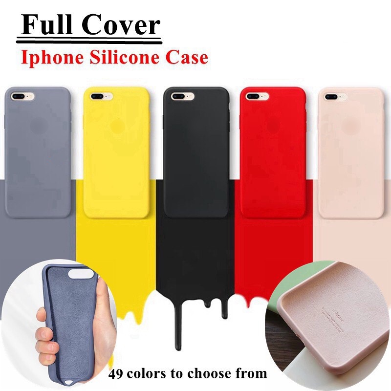 【full Cover】Casing Soft Case Silikon Untuk IPhone Case 11 12 13 Pro Max Mini 6 6S 7 8 Plus X XS Xsmax Casing