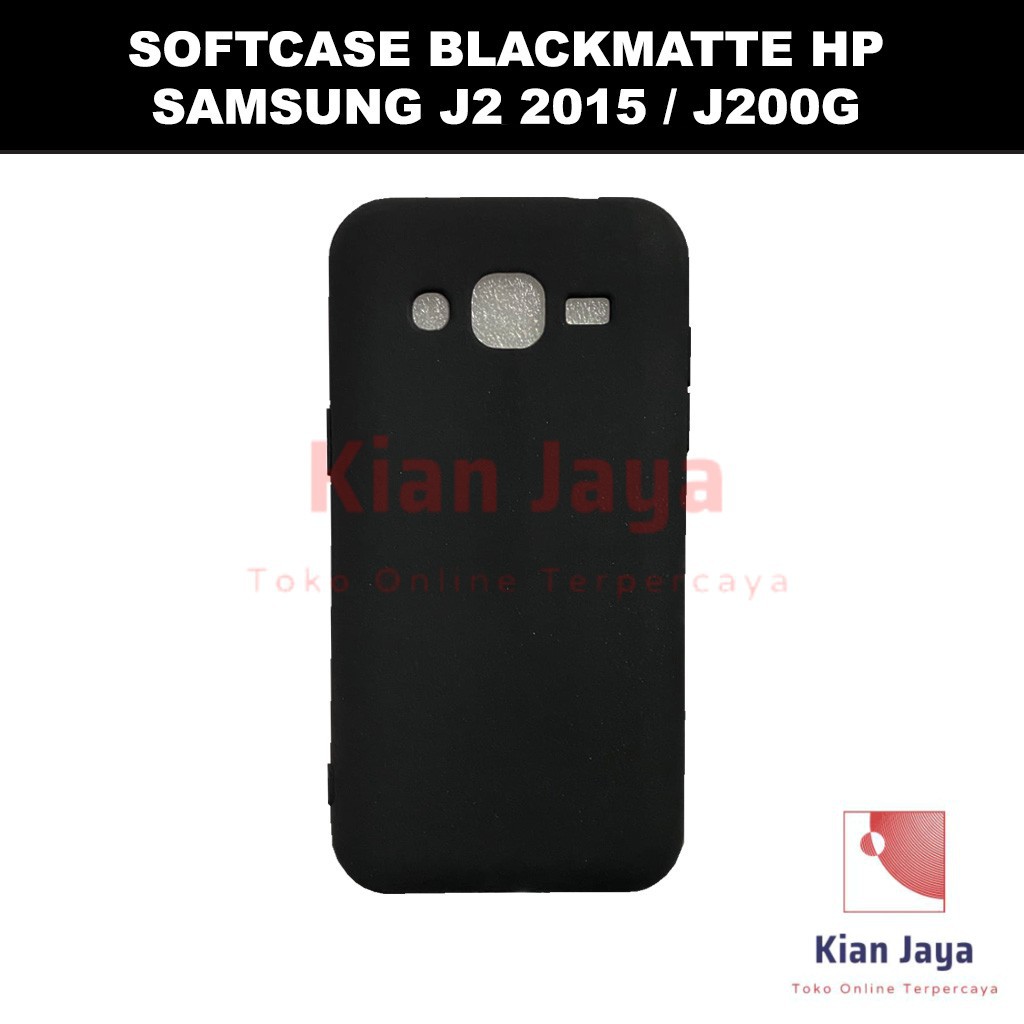 Softcase Blackmatte Handphone Samsung Galaxy J2 2015 / J200G / J200 Antishock, Casehp, Siliconcase, Slim Design