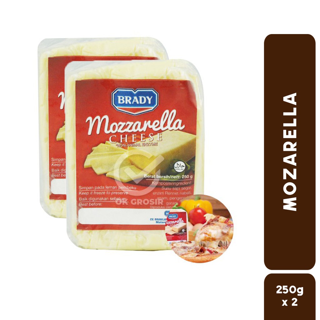 

Keju Mozarella 500gr (250g x 2) Brady