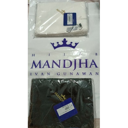 Mandjha2Pcs Ivan Gunawan Fashion Scarf Polos Non Parfum Hitam & Putih