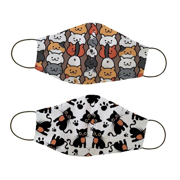 Masker duckbill kain filter lucu anak dan dewasa - Cat 07 -littlelikz Murah