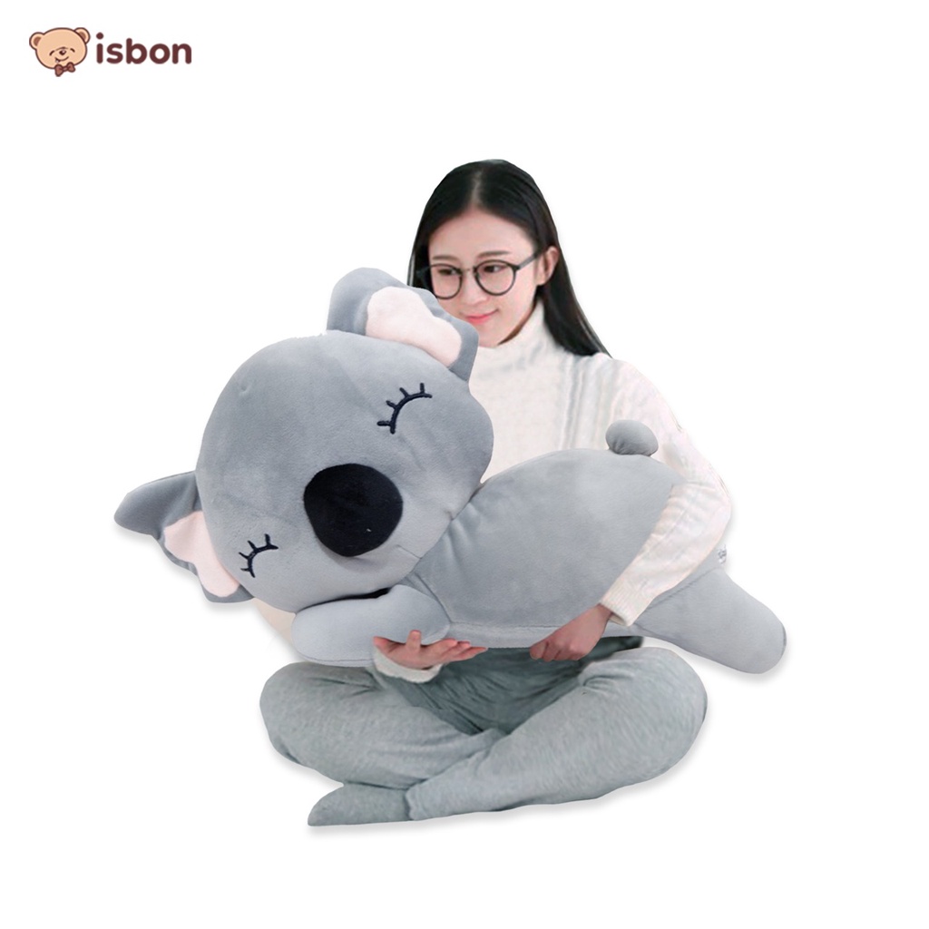 Boneka jumbo koala ly bantal tidur nyaman karakter hewan warna grey abu-abu bahan premium-istana boneka