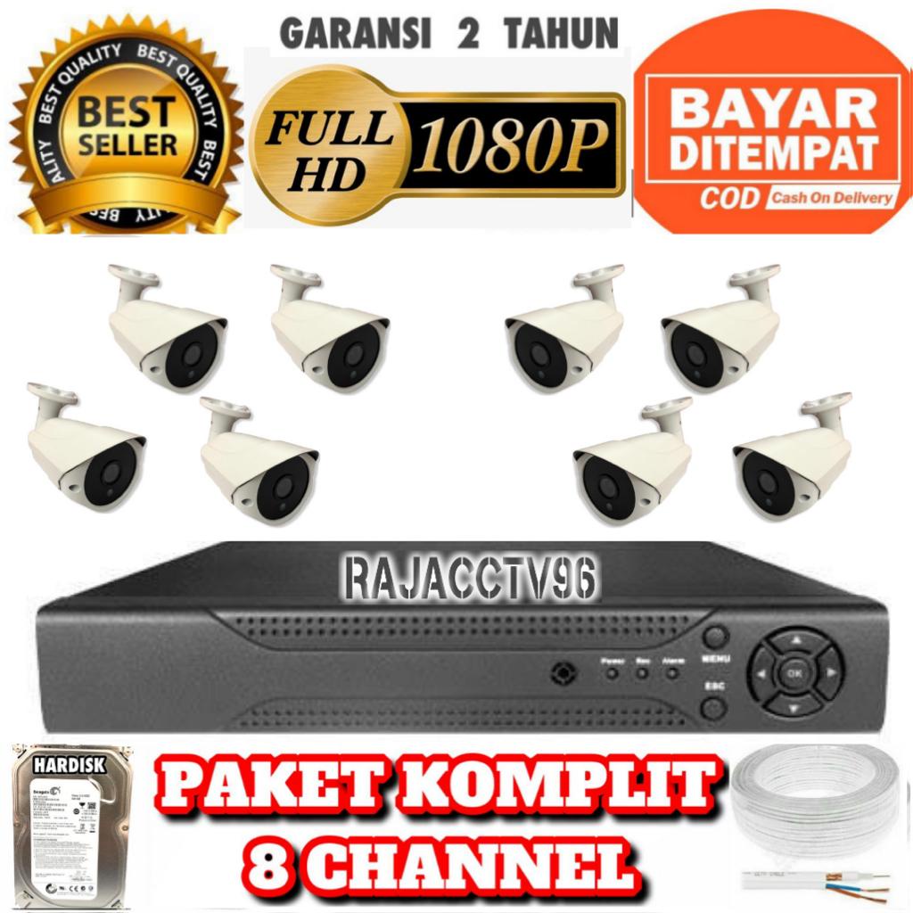 Paket CCTV 8CHANNEL 8KAMERA 8CHENEL 8CAMERA Full HD LENS 5MP 1080P KOMPLIT TINGGAL PASANG BOSKU