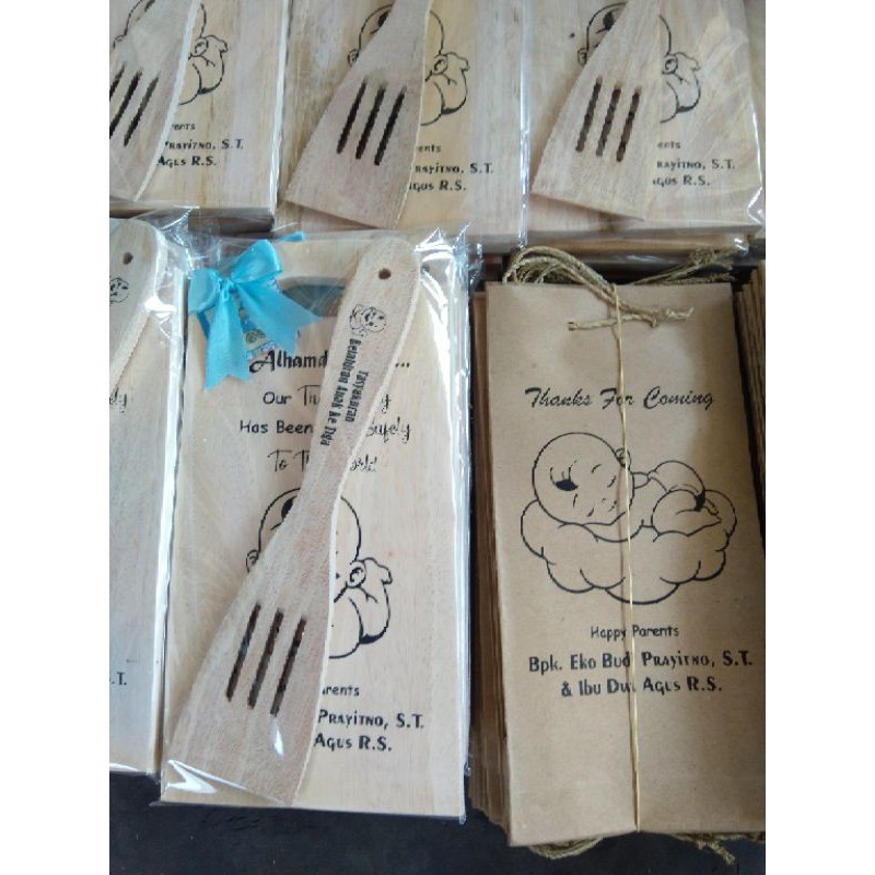 

Paket souvenir telenan tas besar + teflon lubang kemas paperbag