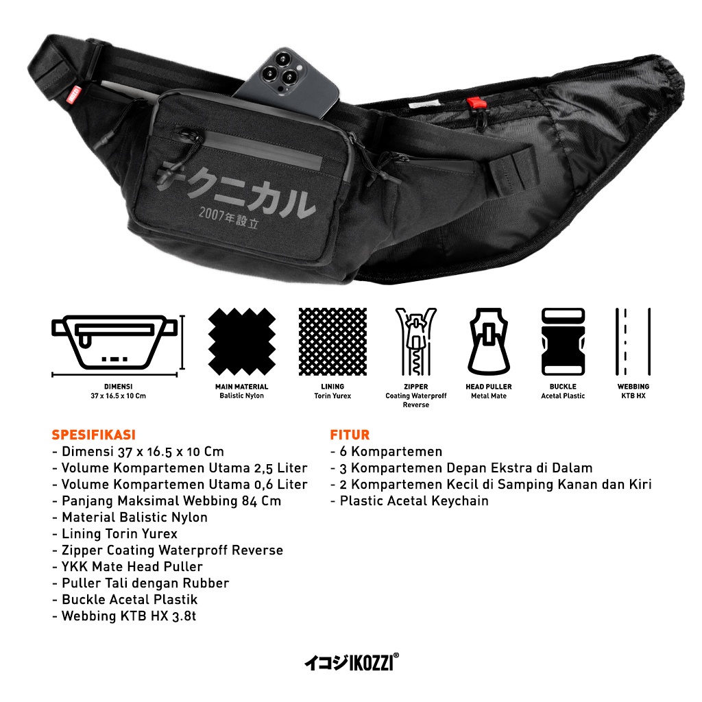 Ikozzi Booster Waistbag - Tas Selempang