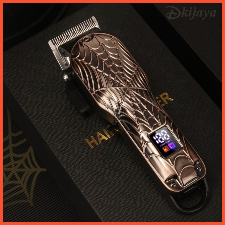 Kemei 2616 Original Alat Cukur Rambut  Clipper Detailer Trimmer KM2616 Metal Spider Perunggu Laba2