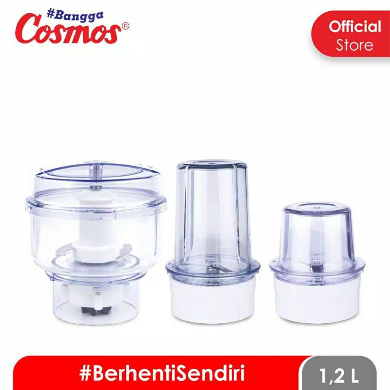 Cosmos Blenz Blender Chopper Plastik 1,2 Liter  4in1 CB 802 - CB802 1,2L Original