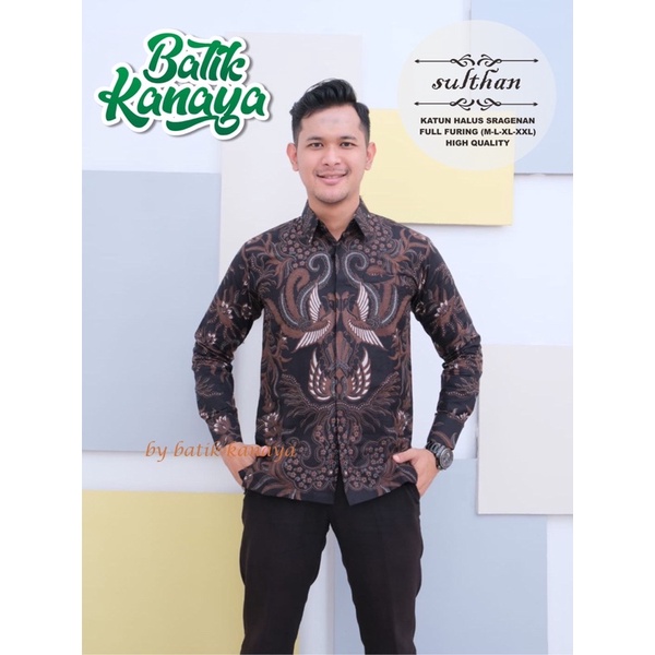 SULTHAN Baju Batik full furing bahan katun PREMIUM