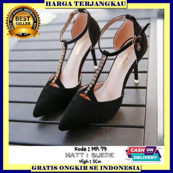 Sepatu Sendal High Heels Pesta Kekinian Terbaru Sandal Jinjit Chunky Haigh Heels Ck Casual Empuk Hak