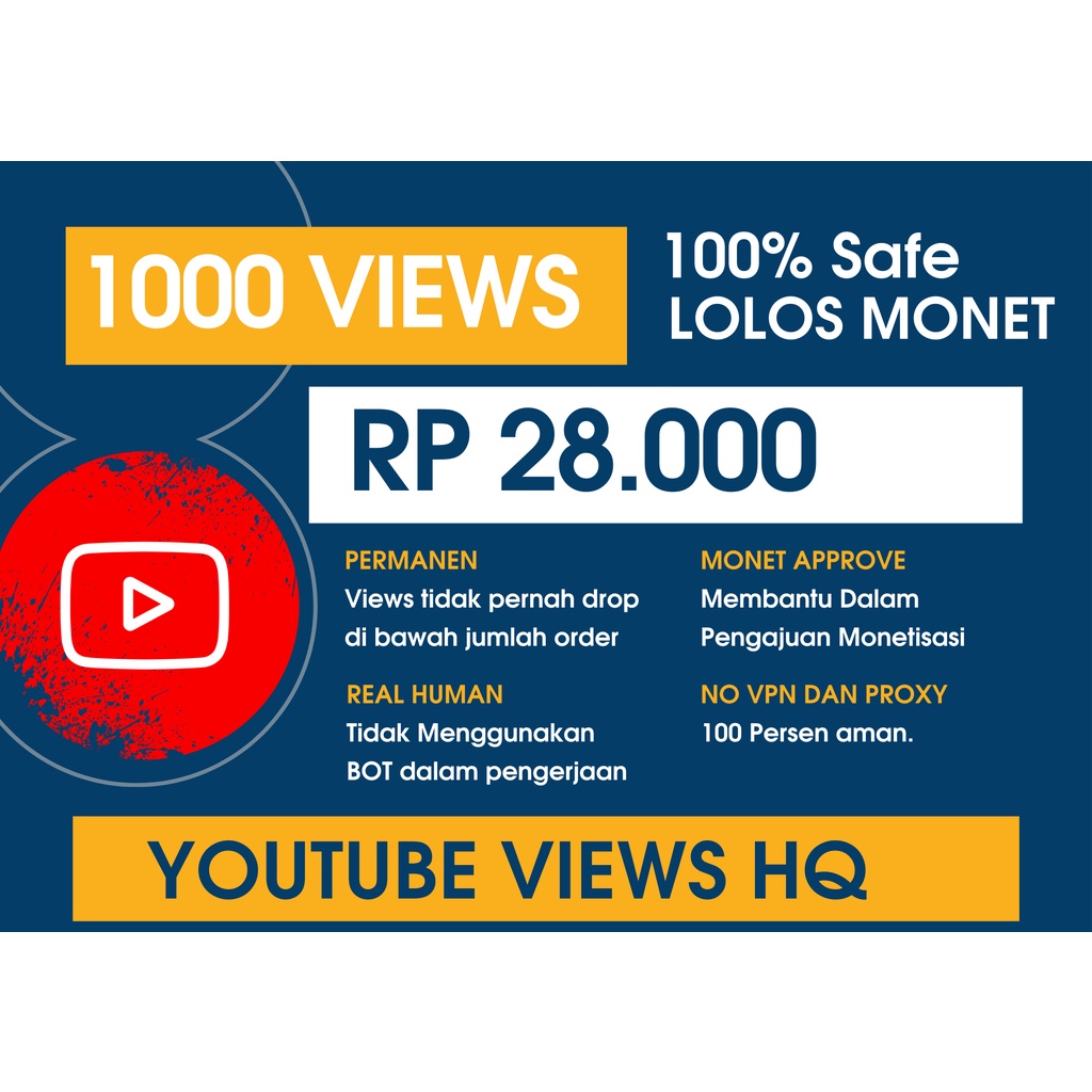 YOUTUBE VIEWS BERGARANSI