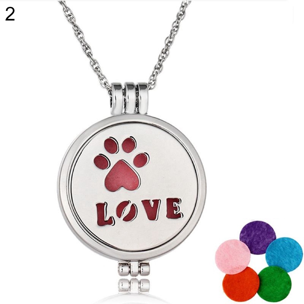 Hu Hu Hu Hu Hu Alat Bantu Pasang Kacamata♡ Kalung Rantai Alloy Dengan Liontin Locket Bulat Hollow Diffuser Aromaterapiessential Oil Untuk Wanita