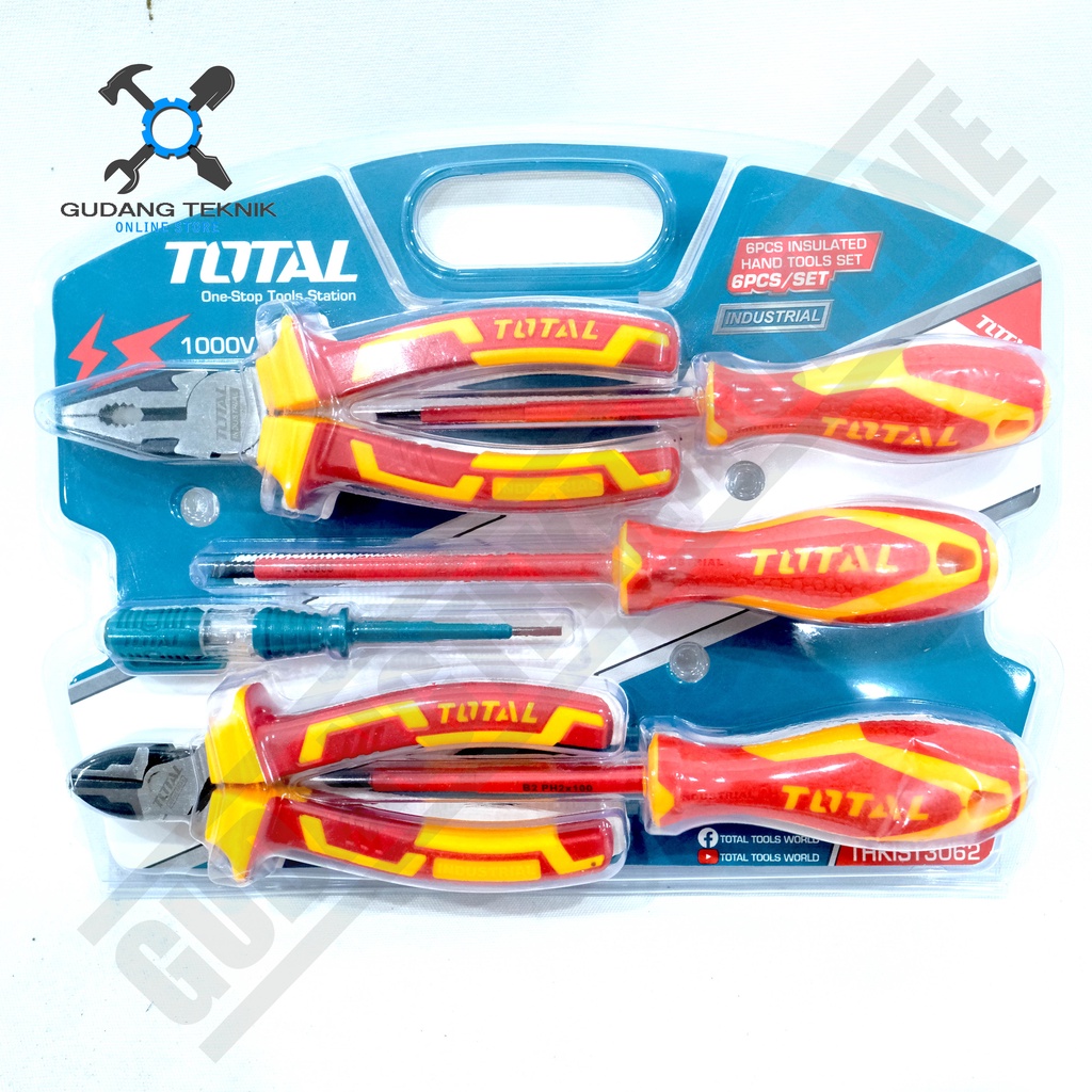 Hand Tools Insulated SET 6 Pcs TOTAL THKIST3062 / Obeng Tang Tespen LISTRIK 6Pcs TOTAL THKIST 3062