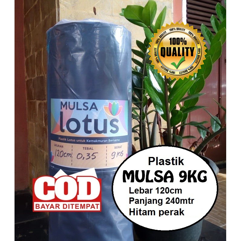 mulsa plastik mulsa pertanian 1roll hitam perak merk lotus plastik pagar tanaman sawah lebar 120 cm 