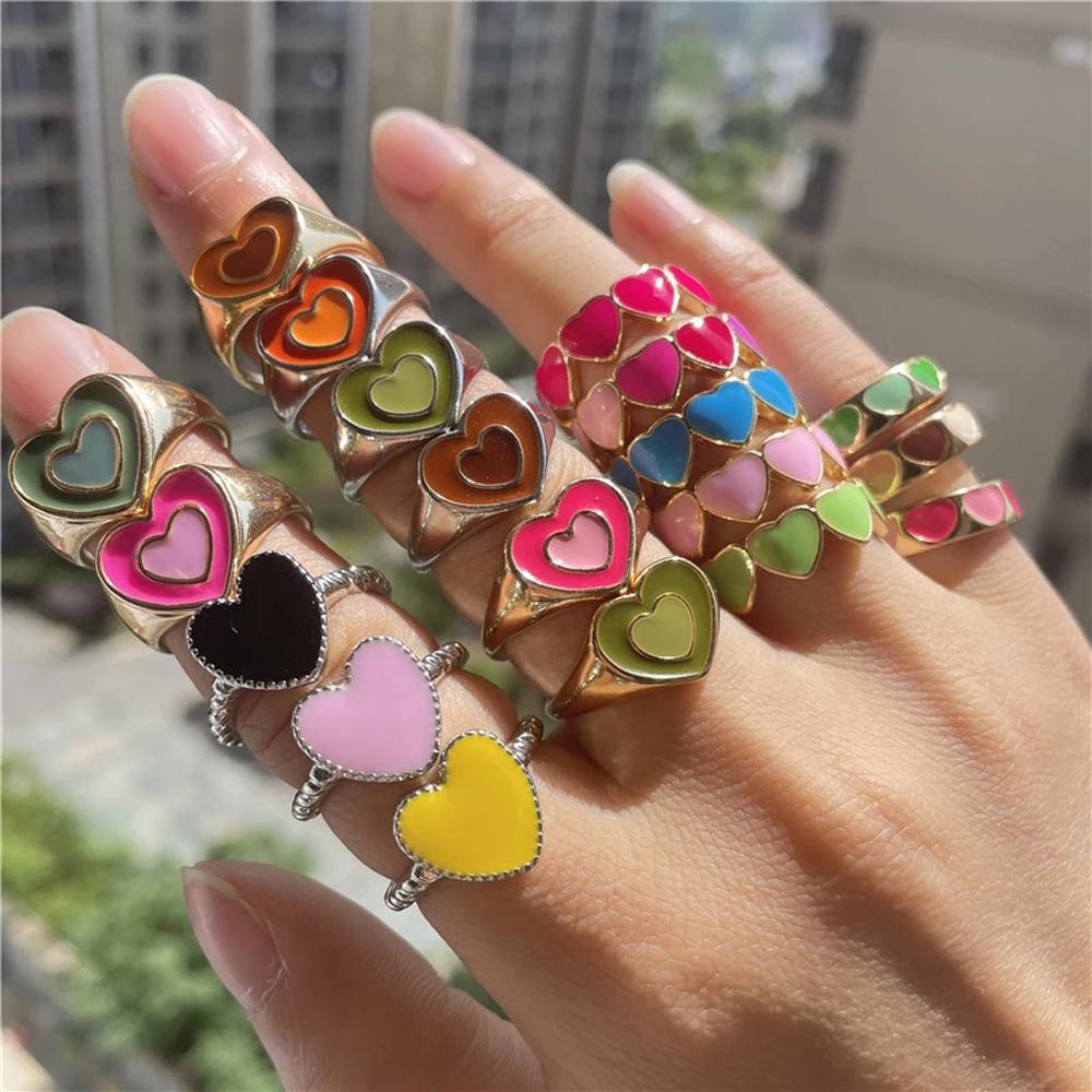 Agustina Cincin Jari Korea Temperamen Wanita Kreatif Cherry Vintage Fashion Perhiasan