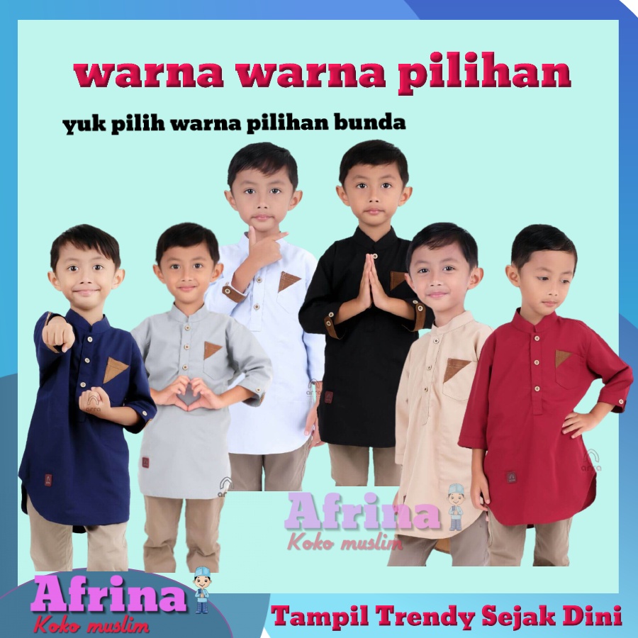 Baju koko kurta pakistan anak laki laki lengan 3/4 umur 3-12 tahun ARRA Baju Koko Anak Laki 4 Tahun 5 Tahun 7 Tahun 8 Tahun 10 Tahun 12 Tahun