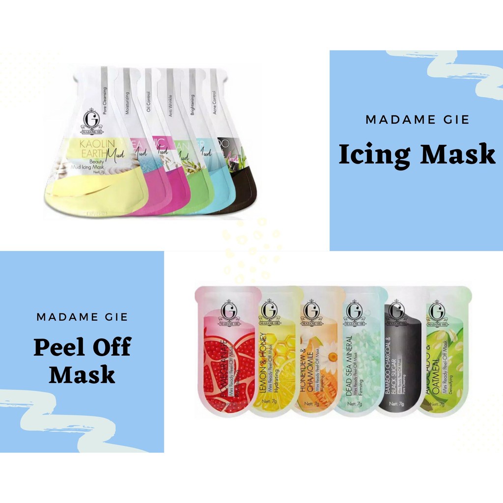 ❤ RATU ❤ Madame Gie Beauty Mud icing Mask &amp; Mini Ready Peel Off Mask | Masker Lumpur (✔️BPOM)