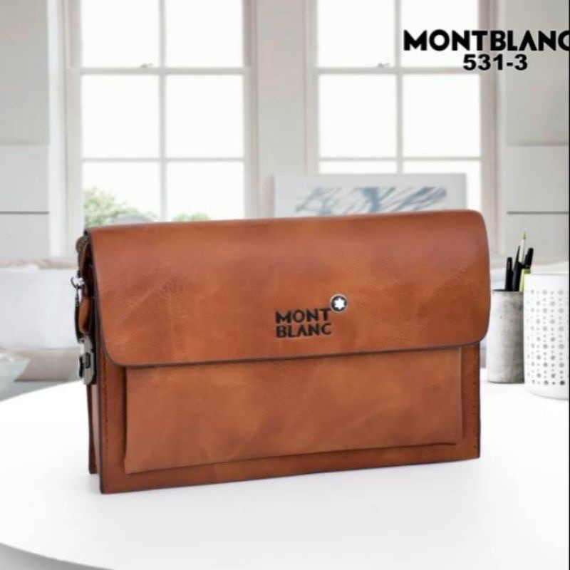 HANBAG CLUTCH TALI PENDEK MONTBLANC PRIA/WANITA HANDBAG KUNCI LOCK KODE  IMPORT