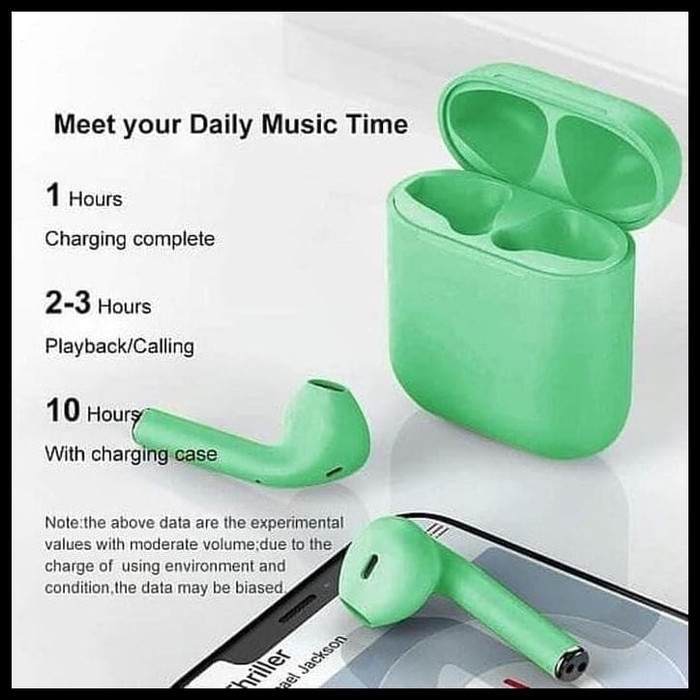 HANDSFREE HEADSET i12 MACARON TWS - WIRELESS HEADSEET BLUETOOTH SPORT 5.0 -EARPHONE - MACARON