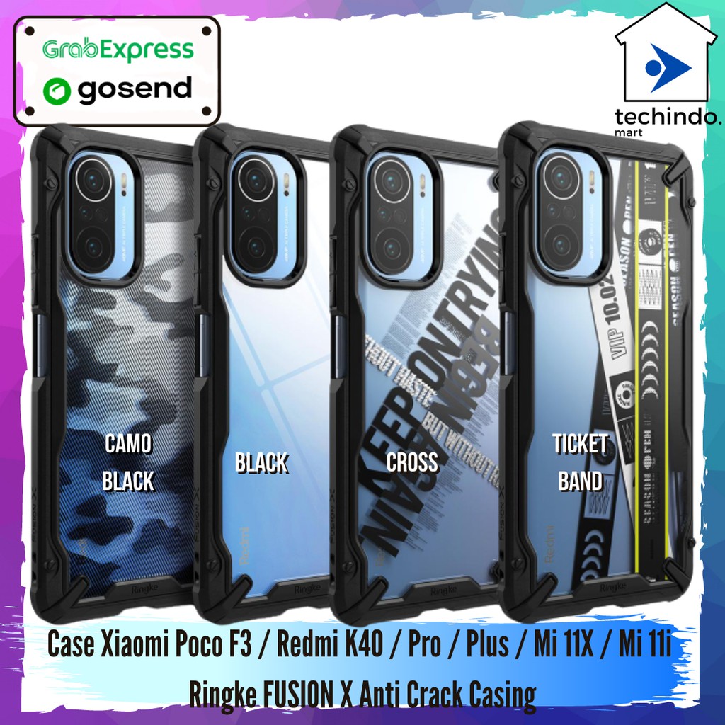 Case Xiaomi Poco F3 / Redmi K40 / Pro / Plus / Mi 11X / Mi 11i Ringke FUSION X Anti Crack Casing