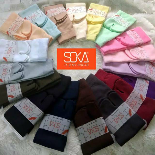 Kaos Kaki Soka Jempol warna Pastel - Soka Soka Muslimah - Kaos Kaki