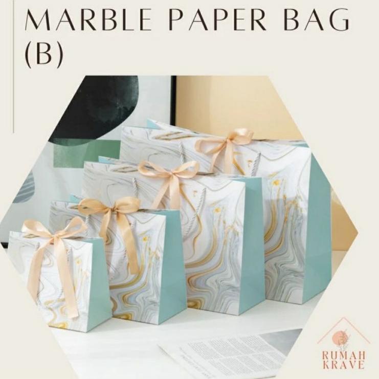 

Super Laris RUMAH KRAVE - Marble (B) Marmer Paper Bag Paperbag Goodie Bag