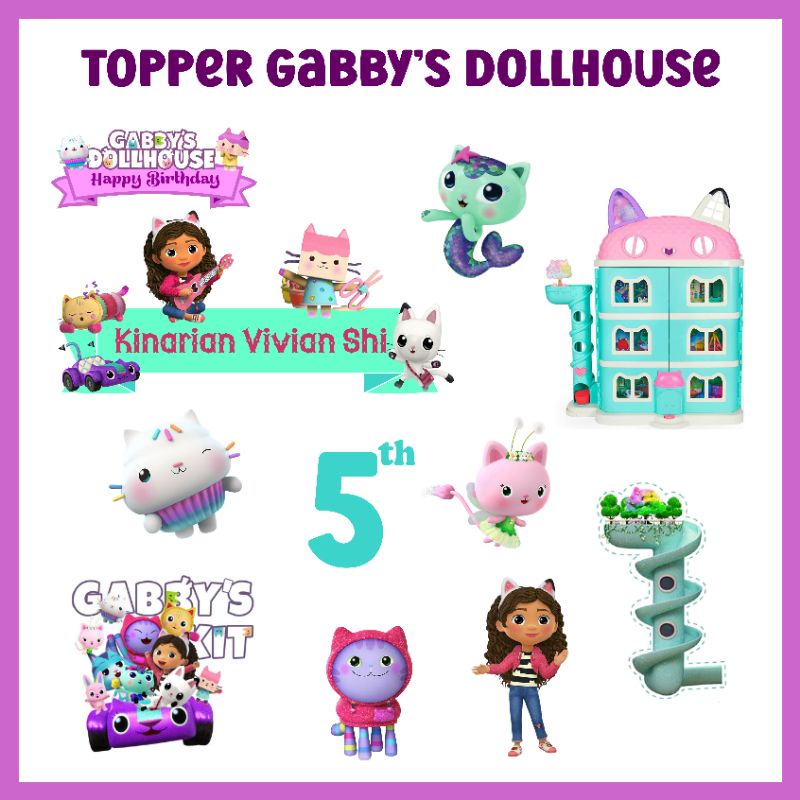 

Topper Kue Gabby's Dollhouse Dekorasi Kue Tart Cupcake